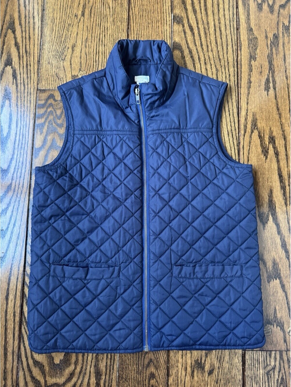 Crewcuts J. Crew Boys' Navy Blue Puffer Vest Size 14 Full Zip